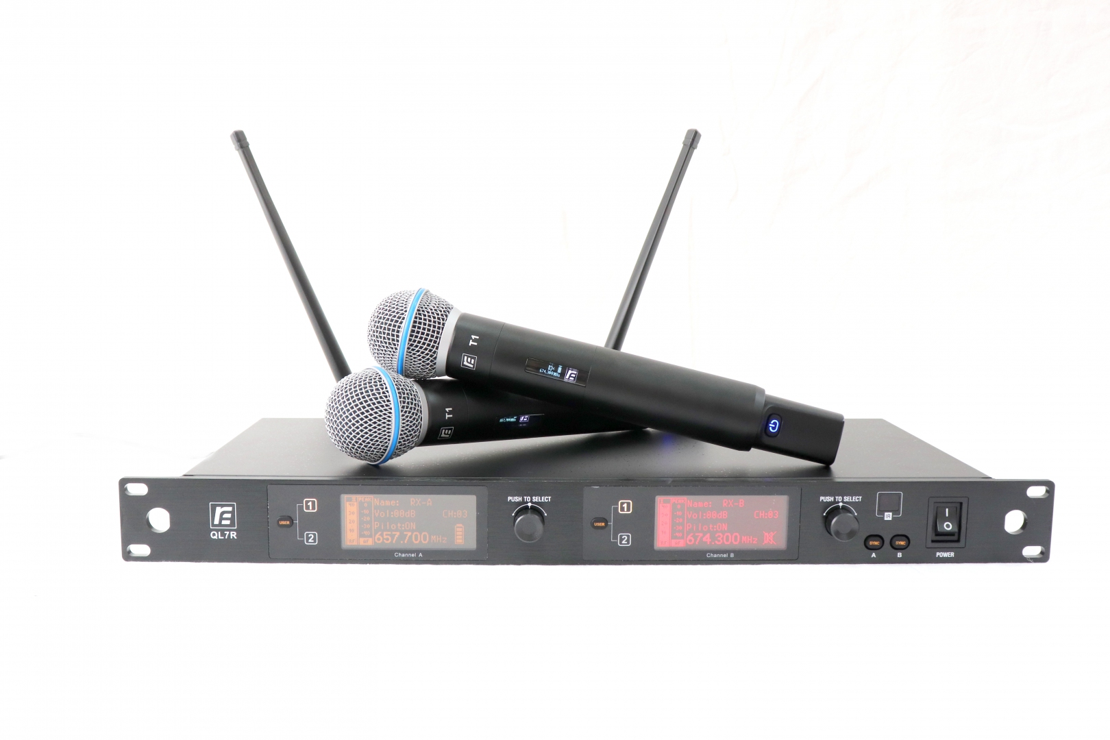 RFIntell QL7R/T1-B 720,500-754,000 МГц 2-канальная радиосистема с 2-мя ручными микрофонами в Электростали